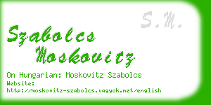 szabolcs moskovitz business card
